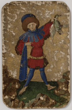 Ober i andefargen fra Stuttgart-jaktkortstokken, 1429; oppbevares i dag ved Landesmuseum Württemberg i Stuttgart (Tyskland). Creative Commons Attribution 4.0 International-lisens (CC BY 4.0). © Landesmuseum Württemberg, Stuttgart.